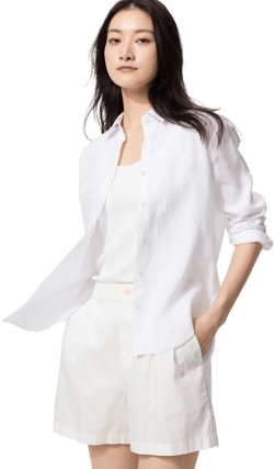 UNIQLO Premium Linen Long Sleeve Shirt