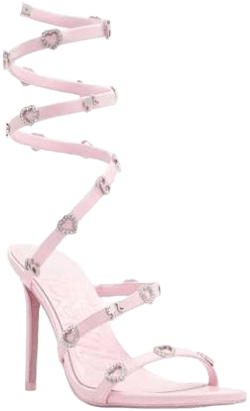 ALDO x Barbie Runway Rhinestone Heart Wraparound Sandals