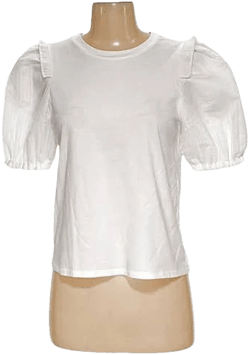 Express White Cotton Women's Blouse