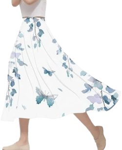 Women's Casual Elastic Waist Flowy Maxi Skirt