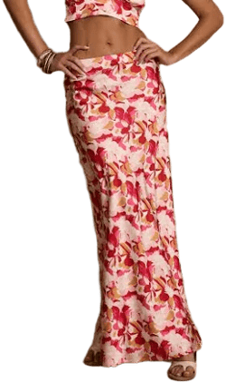 12th Tribe Joelle Floral Maxi Skirt