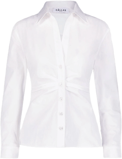 Callas Milano Savile Pleated Button-Down Shirt