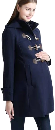 Women's Kimi + Kai Paisley Maternity Duffle Toggle Wool Coat