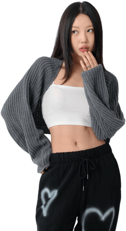 LEWKIN Knit Bolero Shrug