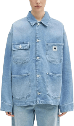 Carhartt Women's Blue Pocket-Detail Denim Jacket