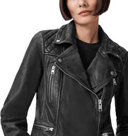 AllSaints Women's Cargo Distressed Leather Biker Jacket