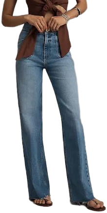 PAIGE Women's Anessa High-Rise Wide-Leg Jeans with Utility Pockets