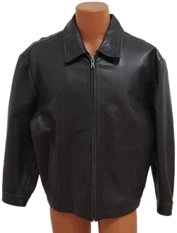 Banana Republic Men's Full Zip Leather Jacket