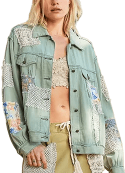 June Adel Patchwork Denim Jacket