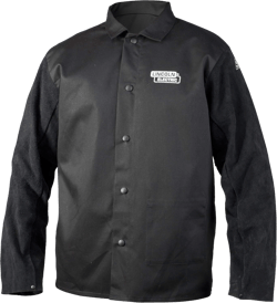 Lincoln Electric unisex adult Traditional Split Leather Sleeved Welding Jacket, Black, X-Large US