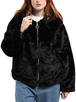 Angel Kiss Faux Fur Zip Jacket