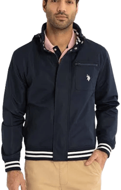 U.S. Polo Assn. Men's Yacht Jacket with Patch Pocket