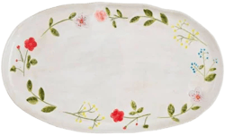 Mud Pie Botanica Flower Platter