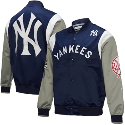 Mitchell & Ness Men's New York Yankees Cooperstown Collection Satin Full-Snap Jacket