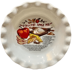 Vintage Ceramic Apple Pie Dish