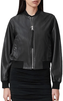 Allsaints Women's Orten Leather Bomber Jacket
