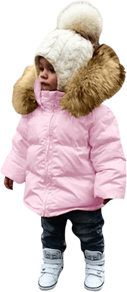 Toddler Boys Girls Down Jacket Hooded Snowsuit Baby Winter Warm Puffer Down Coat Light Puffer Padded Jacket Outerwear Pink 4-5 Years