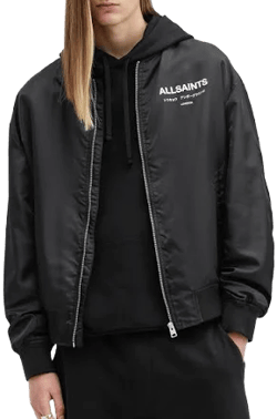 AllSaints Men's Underground Relaxed Bomber Jacket