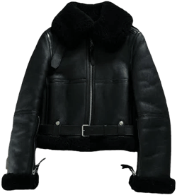 Acne Studios Women's Shearling Trim Aviator Jacket