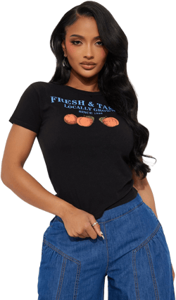 Fashion Nova Washed Short Sleeve Graphic T-Shirt