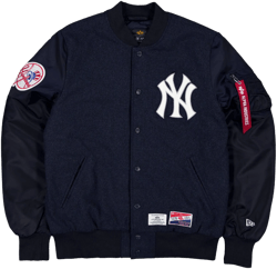 Alpha Industries Men's New York Yankees MA-1 Wool Varsity Jacket
