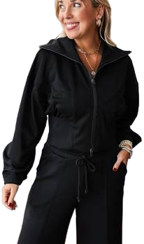 Zip-Up Cropped Jacket