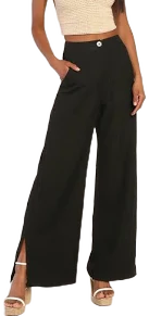 Lulus High-Waisted Wide-Leg Rayon Pants