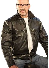 Hawk&Bull Men's Genuine Leather Biker Jacket