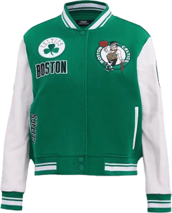 Pro Standard Women's Boston Celtics Retro Classic Rib Wool Varsity Jacket