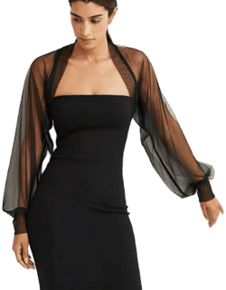 Marcella Olympia Bolero Wedding Bolero Jacket Long Sleeve Mesh Shrug