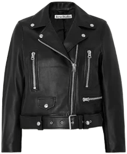 Acne Studios Women's Belted Leather Biker Jacket
