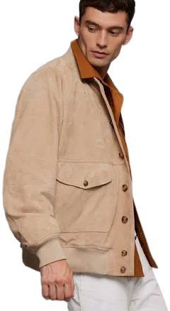 Baracuta Men's Oversized Suede Shawl
