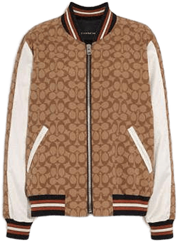 COACH Women's Black Signature Souvenir Jacket