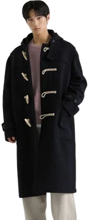 Wool Blend Oversized Duffel Coat