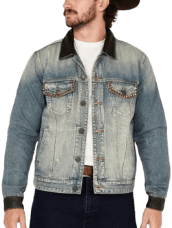 Moonshine Spirit Men's Slasher Denim Jacket