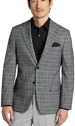 Calvin Klein Men's Slim Fit Plaid Sport Coat