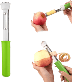 2-in-1 Apple Corer And Peeler, Stainless Steel Apple Corer Fruit Corer Apple Peeler Corer Apple Peeling Tool and Apple Corer Tool for Home Restaurant Kitchen Tools, Green
