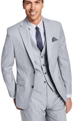 Bar Iii Men's Slim-Fit Wool Sharkskin Suit Jacket, Created for Macy's - Light Grey - Size 42R