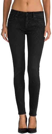 D-id Denim Island Women's "ny" Diamond Skinny Jeans