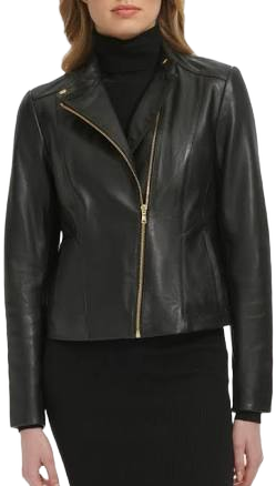 Cole Haan Women's Leather Moto Jacket