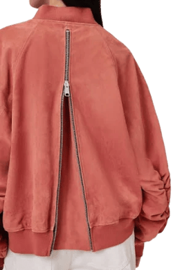 Allsaints Women's Dana Relaxed Fit Suede Bomber Jacket