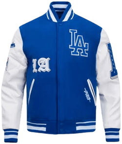 Pro Standard Men's Los Angeles Dodgers Old English Rib Wool Varsity Jacket