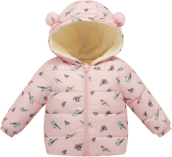 Baby Winter Coats Toddler Jacket Boy Puffer Girl Fleece Hoodie Snow Clothes 0-7T Pink 5-6 Years