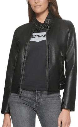 Levi's womens Faux Leather Racer Jacket