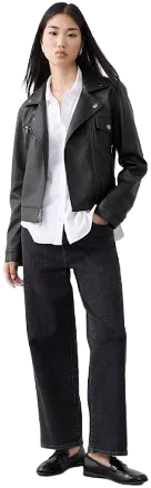 Women's Cropped Moto Jacket