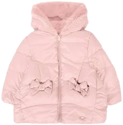 Mayoral Baby Girls Reversible Faux Fur Puffer Coat