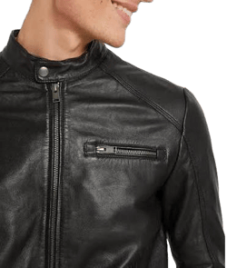 Wallace Men's Racer Leather Jacket