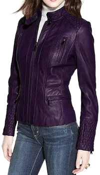 Lambskin Leather Motorcycle Biker Jacket