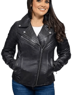 Princess Cut Lambskin Leather Jacket