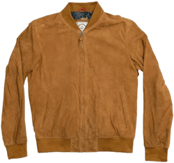 Iron & Resin Goat Suede Bomber Jacket